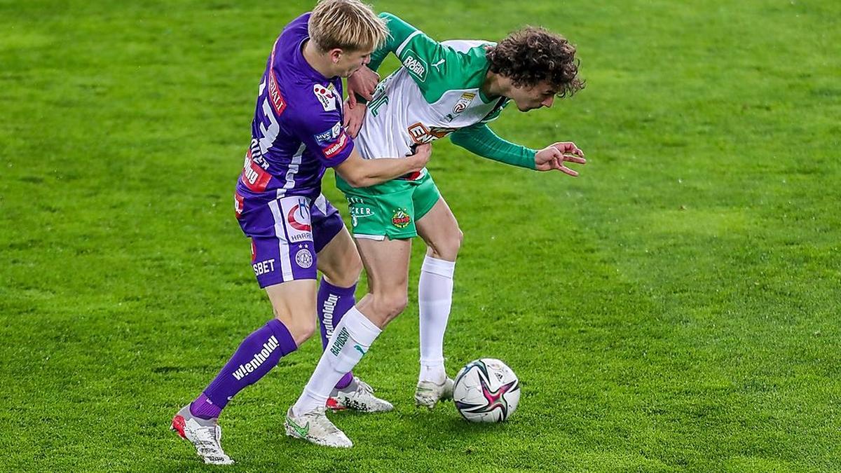 Umkämpftes Derby in Wien Hütteldorf