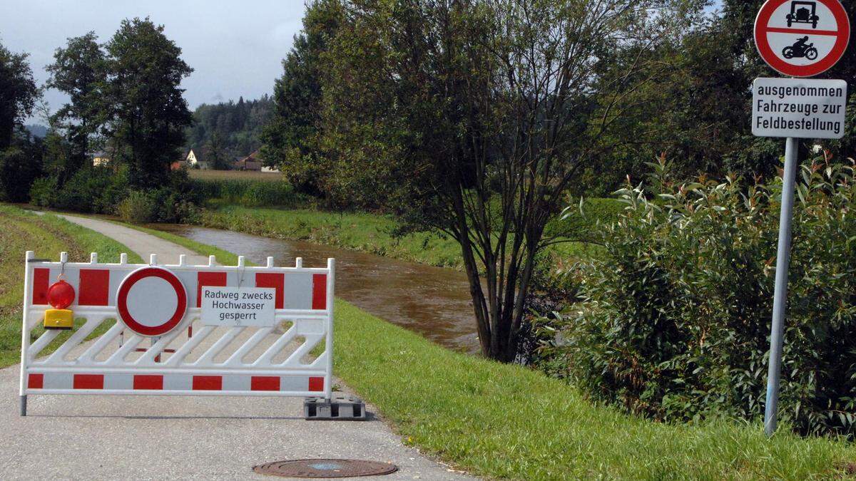 Obwohl das Wetter besser wird, gibt es neue Sperren am Glanradweg