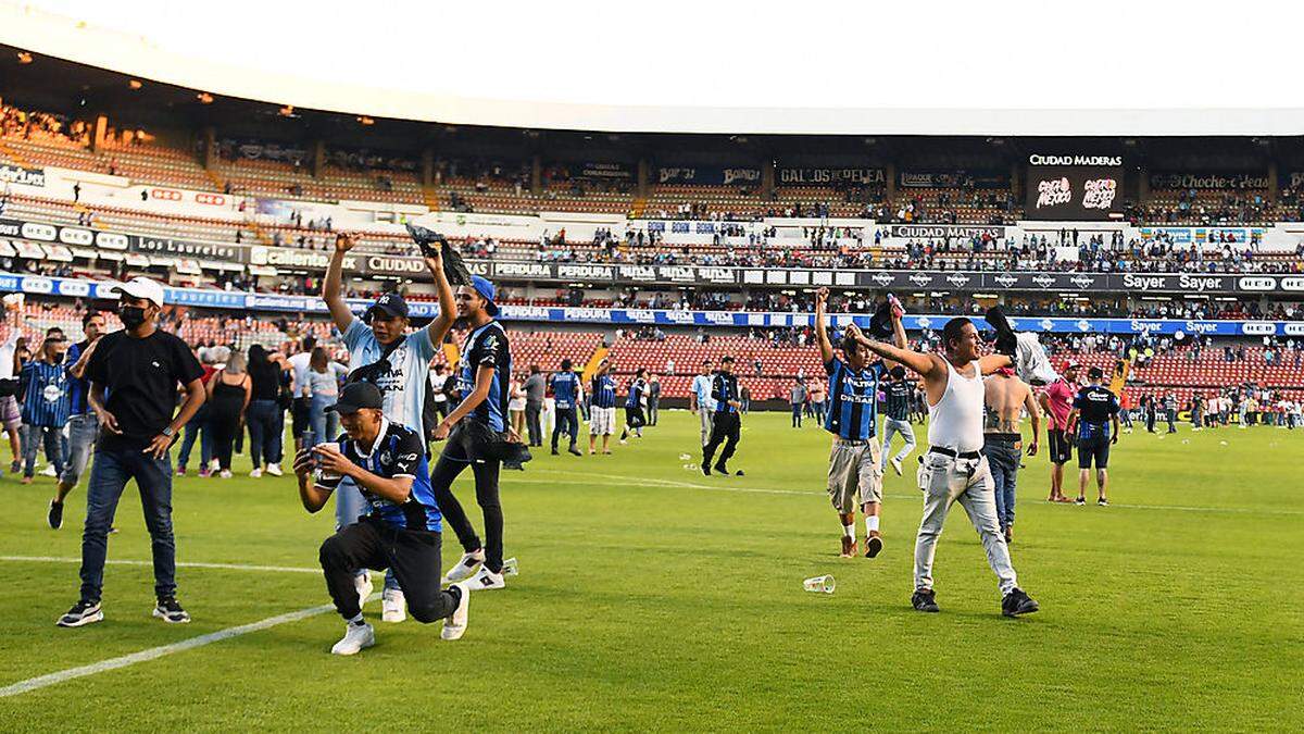 Im Spiel zwischen dem FC Querétaro und Atlas Guadalajara kam es zu Ausschreitungen