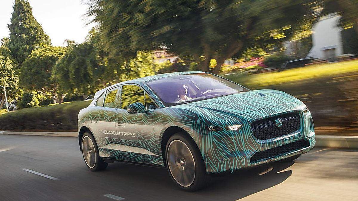 Der noch getarnte Jaguar I-Pace