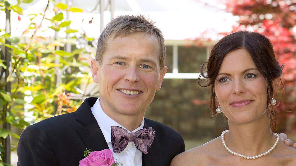 Andreas und Astrid Goldberger bei der Hochzeit im Juni 2013
