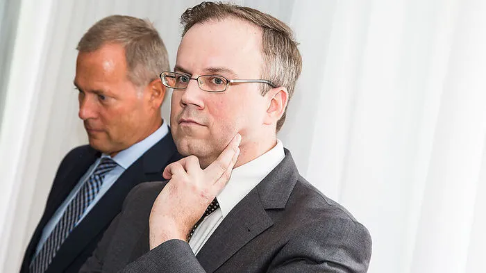Harald Dobernig mit seinem Anwalt Leopold Wagner
