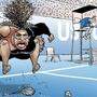 Mark Knights Karikatur über Serena Williams 