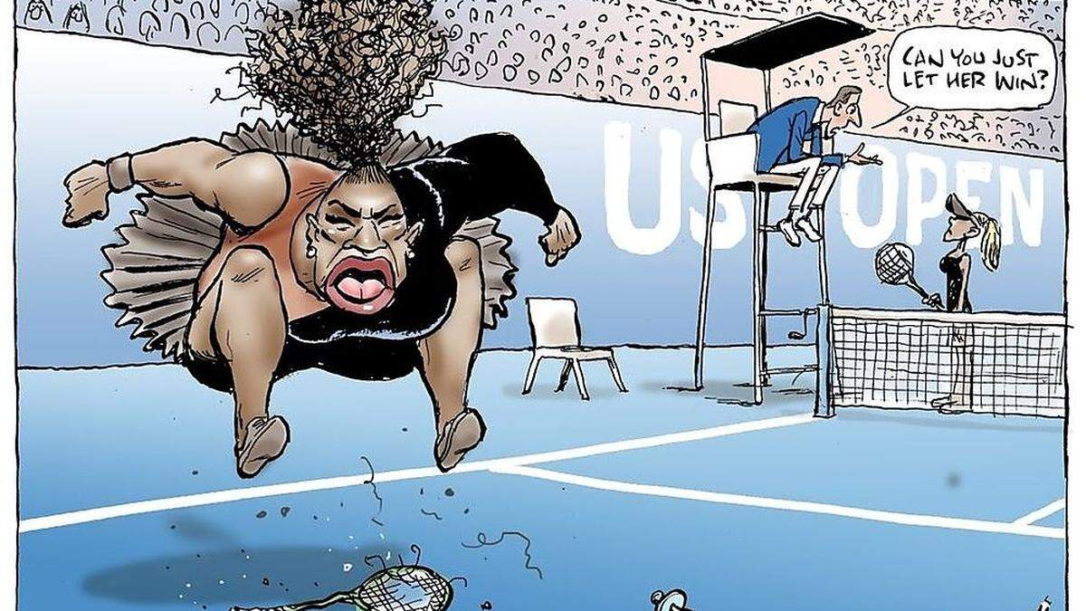 Mark Knights Karikatur über Serena Williams 