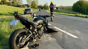 Das Motorrad wurde schwer beschädigt