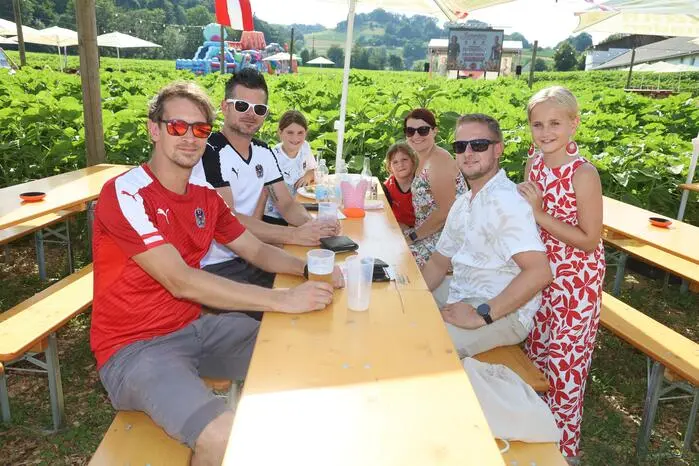 Viele Festbesucher kamen im Dress der österreichischen Nationalmannschaft oder mit Vuvuzela-Trompeten und machten Wörth bei Gnas zu einer großen Public-Viewing-Location