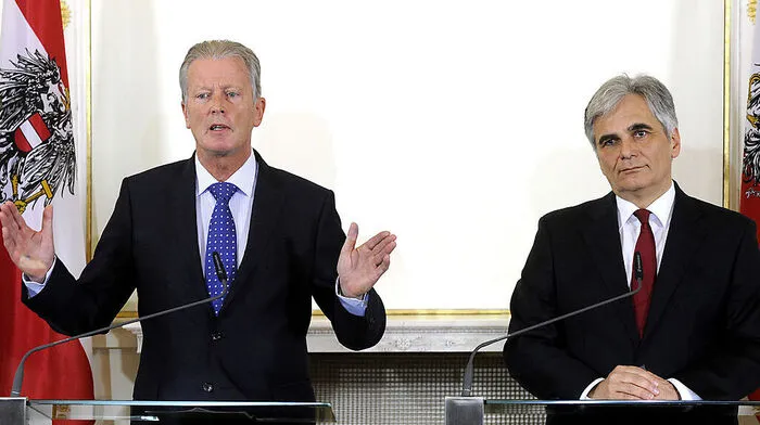Vizekanzler Reinhold Mitterlehner und Kanzler Werner Faymann