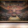 Banksys &quot;Devolved Parliament&quot; wurde bei einer Auktion um elf Millioen Euro versteigert.