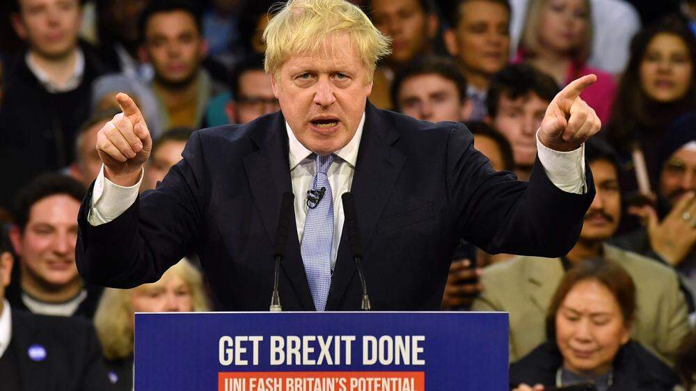 Boris Johnson im Dezember 2019 und voll im Brexit-Modus