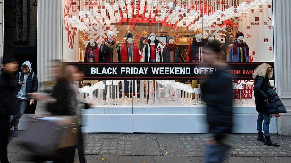 Der &quot;Black Friday&quot; - hier in London - reicht mittlerweile auch nach Kärnten