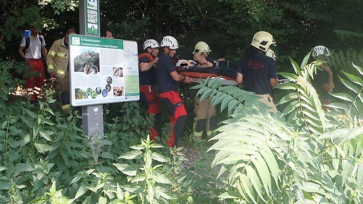 Die gerettete Kletterin war ansprechbar