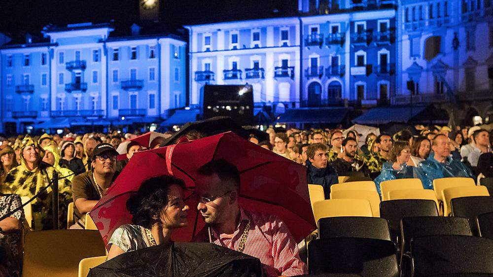 Ein Panormablick auf das Filmfestival Locarno