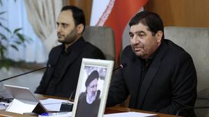 Revolutionsführer Khamenei erklärte Vizepräsident Mohammed Mokhber (rechts im Bild) zum Interims-Staatschef 