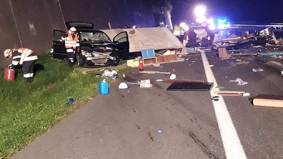 Die Unfallstelle auf der Pyhrnautobahn