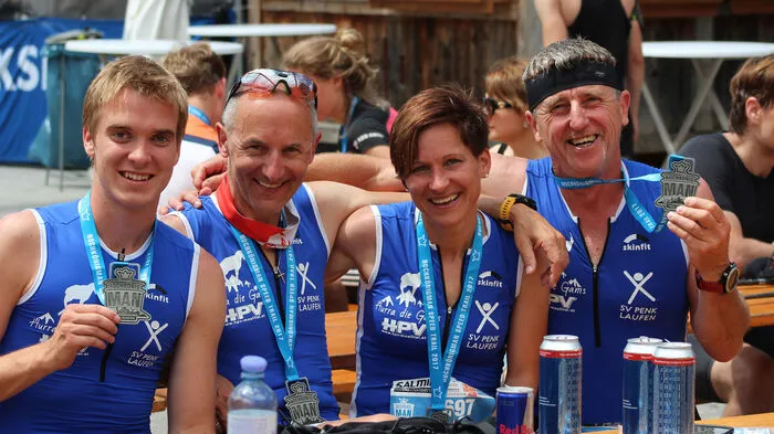 Das Hochkönig-Man Team Leon Fian, Erich Marktl, Heidi Striednig und Gerhard Berger, das im Speedtrail mit 23,57 Kilometern Länge und 1441 zu bewältigenden Höhenmetern antrat.
