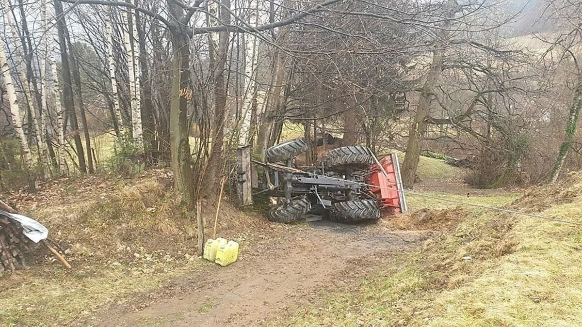 Der Traktor war umgekippt