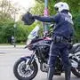 Eine Motorradstreife (Symbolfoto)