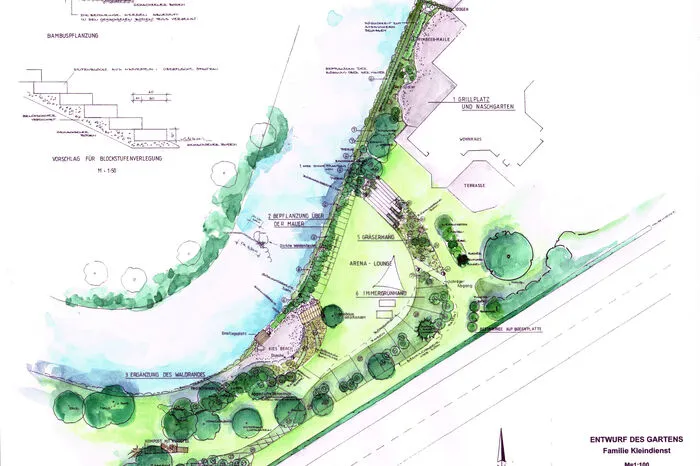 Der Plan der Gartenarchitektin Agnes Fedl.