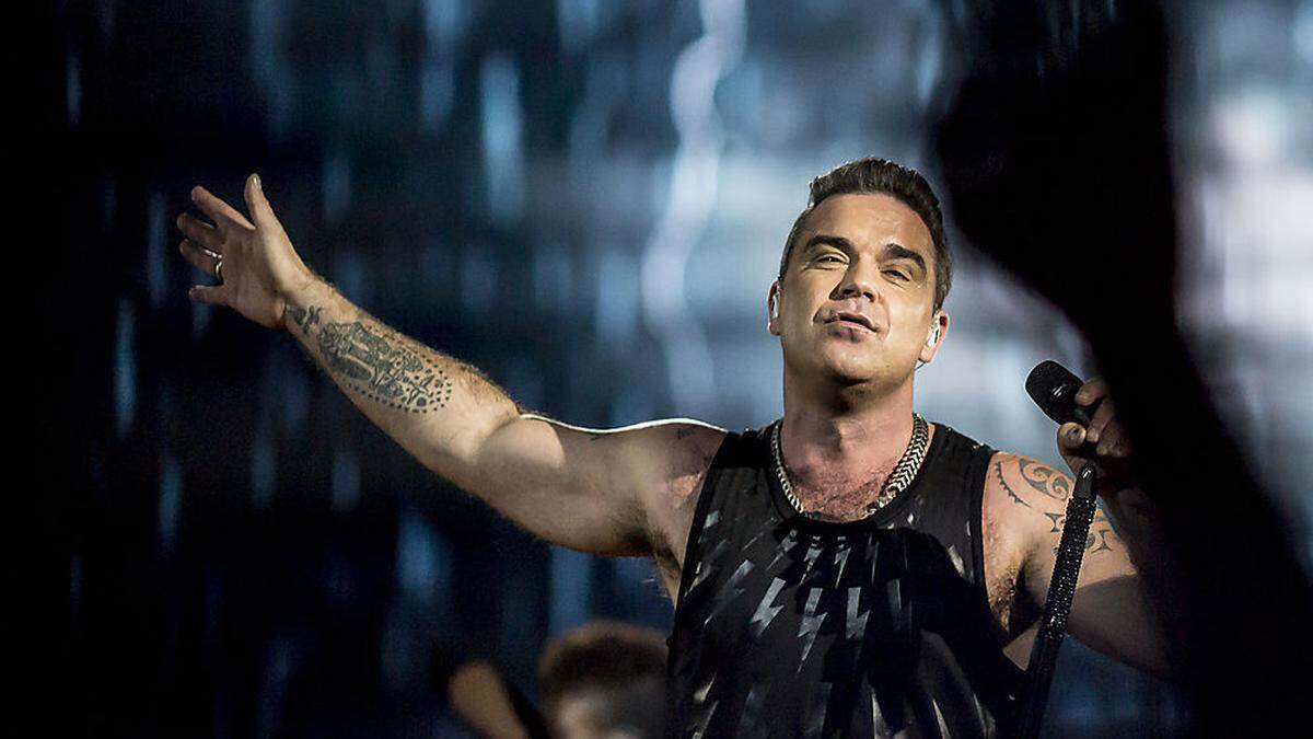 Robbie Williams beim Konzert in Klagenfurt