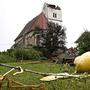 Am 17. Juli wurde die Kirche in St. Marxen schwer beschädigt 
