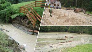 Schäden des großen Hochwasserereignisses am Suchabach im Jahr 2016