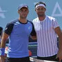 In Serbien haben sich Dimitrov (rechts) und Coric kürzlich angesteckt mit dem Coronavirus