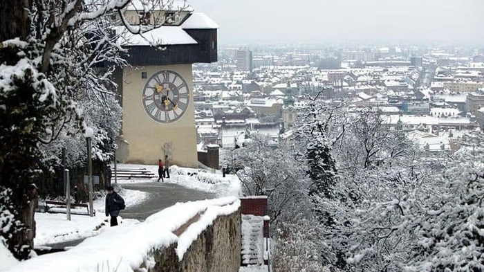 Winterstimmung am Schloßberg in Graz
