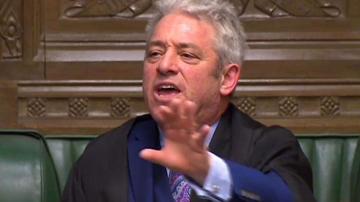 John Bercow, der britische Parlamentspräsident, entscheidet, über welche Anträge abgestimmt wird