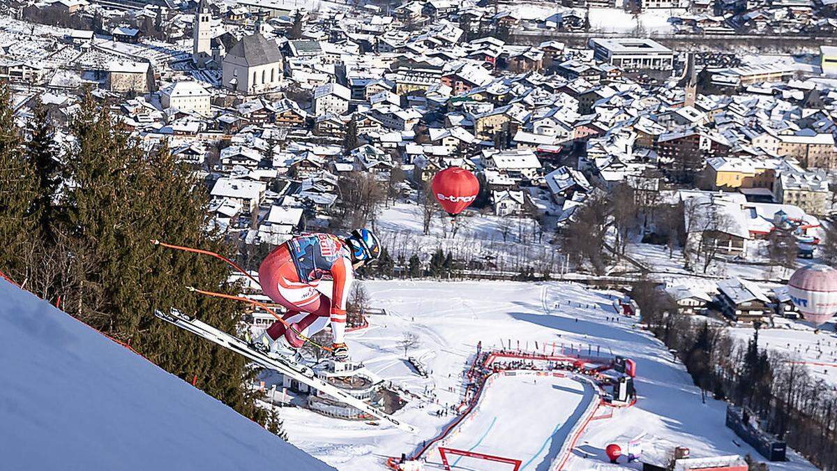 Die Abfahrt in Kitzbühel