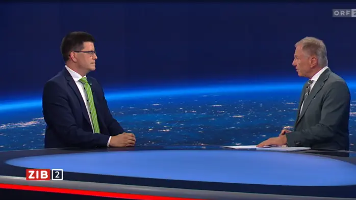  Lorenz Mayr war am Mittwochabend in der ZiB 2 zu Gast |  Lorenz Mayr war am Mittwochabend in der ZiB 2 zu Gast