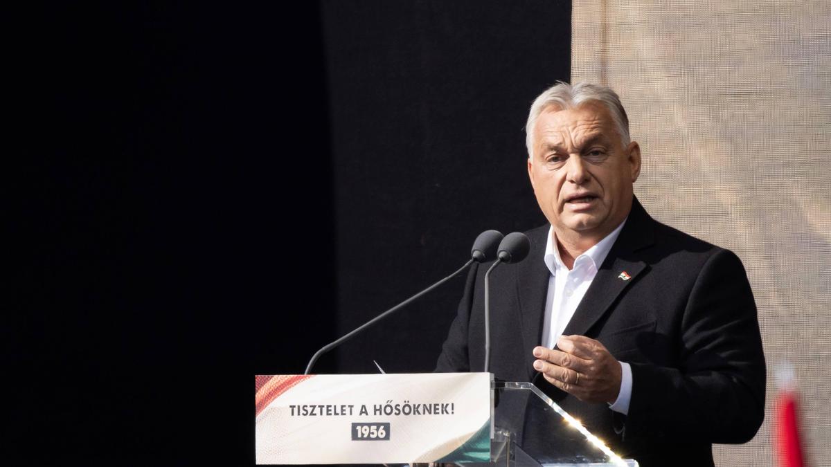 Orbán bei seiner Brandrede am Nationalfeiertag