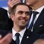 Former German footballer Philipp Lahm attends the UEFA Euro 2024 Group A football match between Switzerland and Germany at the Frankfurt Arena in Frankfurt am Main on June 23, 2024. (Photo by Kirill KUDRYAVTSEV / AFP)