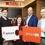 David Endlicher (Socar), Denise Weber (Stationsleitung), Thomas Fischer (Spar Leiter Vertrieb Tankstellen), Axel Galli (Gebietsleiter Spar Express)