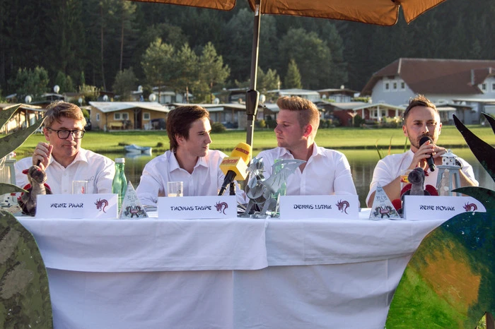 Heinz Paar sowie Thomas Taupe, Dennis Lutnik und Rene Novak vom Unternehmen IME - InnovationMediaEvent GmbH