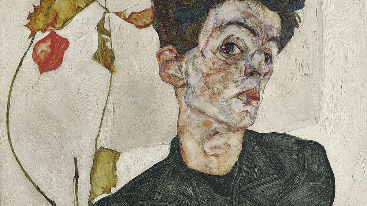 Selbstbildnis mit Lampionfrüchten, 1912