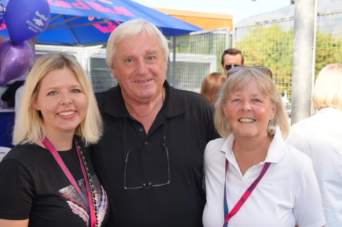 Anna Geiger-Vergeiner (Hotel Traube), Franz Robitsch (Autohaus Pontiller) und Renate Vergeiner. 