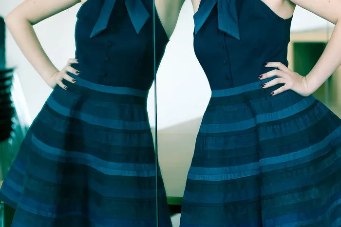 Magdalena Leitner setzte auf ein Kleid im 50er-Jahre-Stil.