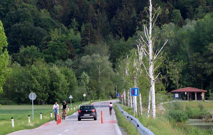 Verengungen in der Straße sollen die Situation entschärfen