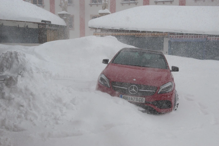 So viel Schnee im Frühling erlebt man selbst dort nicht alle Tage.