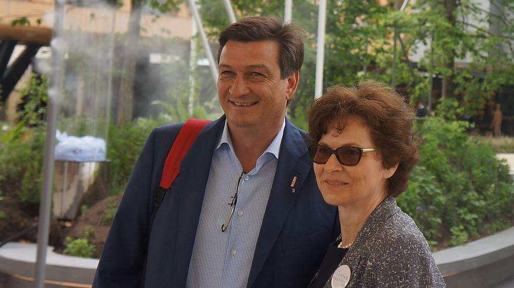 Präsident Jürgen Mandl mit Ingrid Valentini-Wanka: „Wirtschaft hat mit Stimmung zu tun“