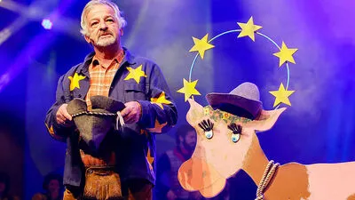 Von der FPÖ engagiert: "EU-Bauer" Manfred Tisal 