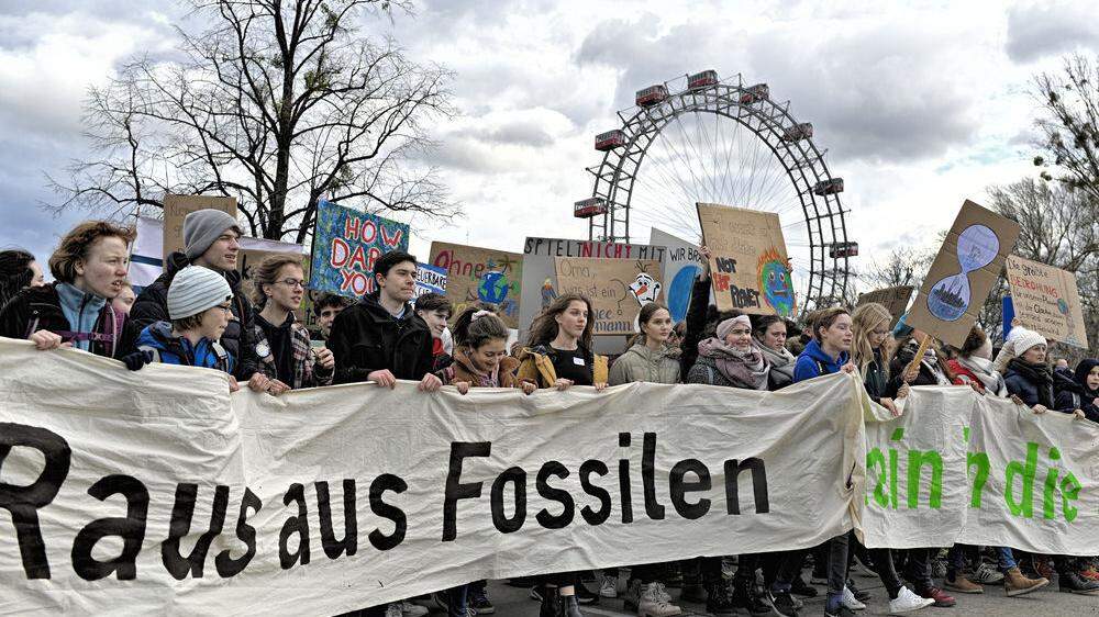 Am Freitag nahmen Tausende an der Klimademo in Wien teil 