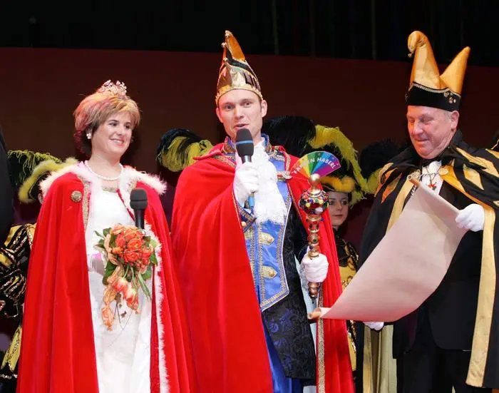 DCS-060107101 - VILLACH,OESTERREICH,6.JANUAR.2007 - GESELLSCHAFT - Fasching, Kongresscenter, Faschingssitzung. Villacher Fasching 2007, Prinzenpaar Foto: Daniel Raunig
paar07: raimund haberl und angelika rainer