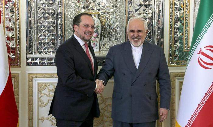 Alexander Schallenberg mit Irans Außenminister Mohammad Javad Zarif