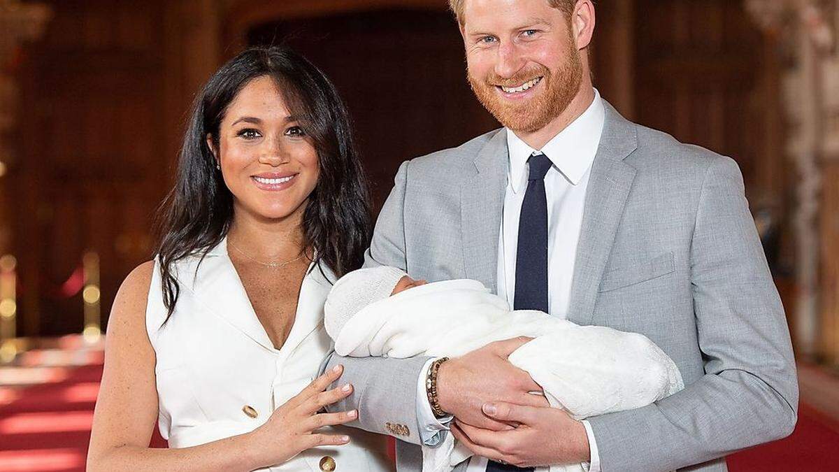 Meghan und Harry mit dem Baby 