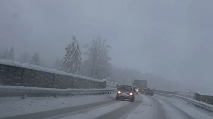 Nur langsam ging's teilweise auf der B320 (hier bei Aich) voran
