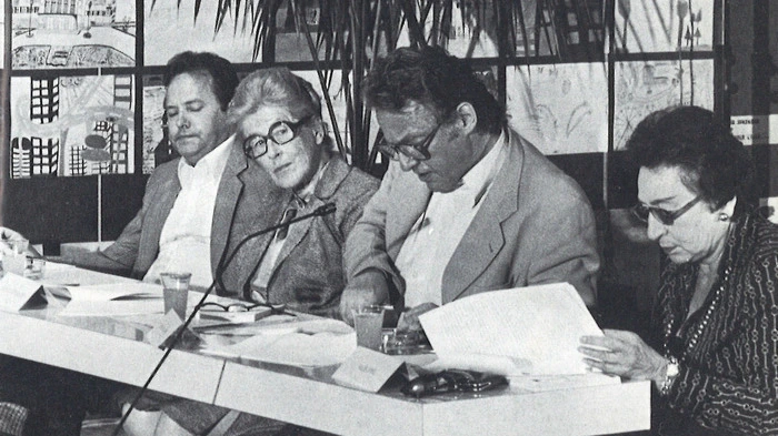 Bachmannpreis 1977: Die Juroren Alois Brandstetter, Gertrud Fussenegger, Joachim Kaiser und Hilde Spiel . . .