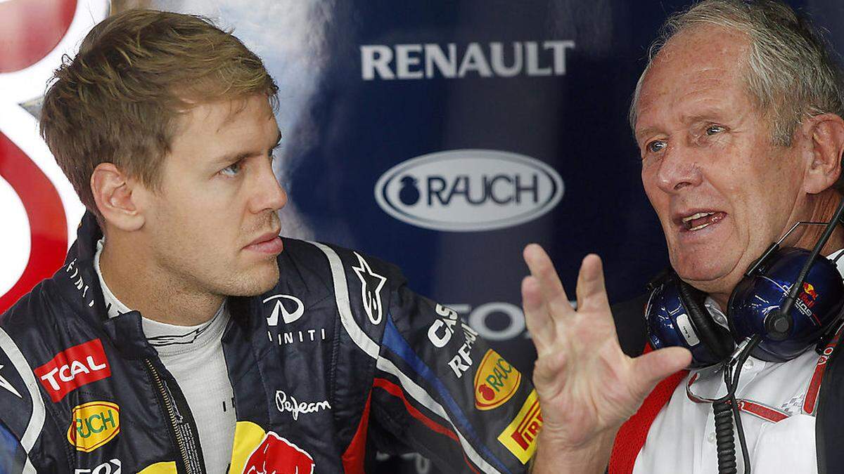 Ein Bild aus 2012 bzw. gemeinsamen Tagen: Sebastian Vettel und Helmut Marko