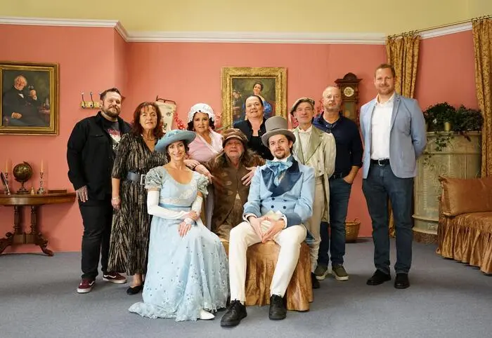 Das Ensemble mit Matthias und Angela Reinisch, Andrea Wagner, Georg Ofner (Obmann Theater absolut) und Pädagoge Michael Stieber