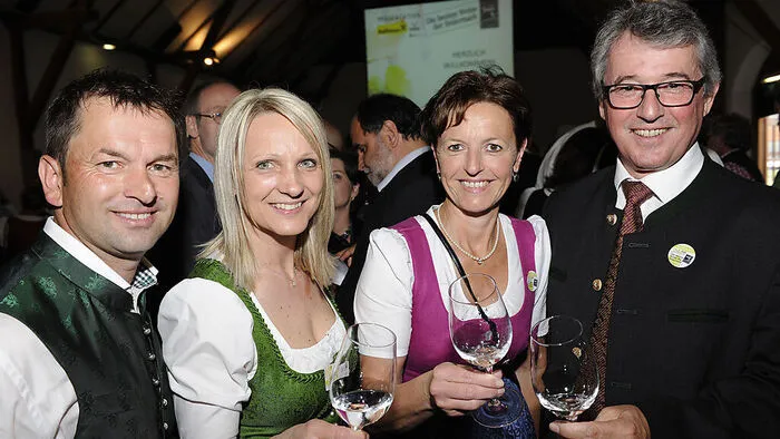 Liane und Manfred Adam-Lieleg, Maria Pein, Werner Luttenberger